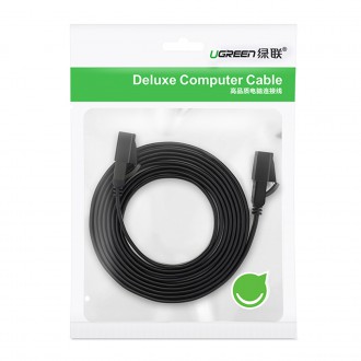 Ugreen Ethernet patch kabel U/FTP Cat. 7 10 Gb/s plochý 0,5 m černý (NW106)