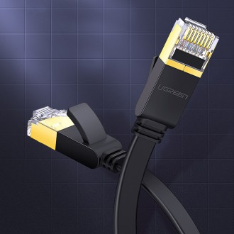 Ugreen Ethernet patch kabel U/FTP Cat. 7 10 Gb/s plochý 0,5 m černý (NW106)