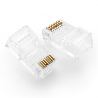 Ugreen 100x koncovka zástrčky RJ45 8P8C (UTP kat. 5 / kat. 5e) průhledná (NW110)