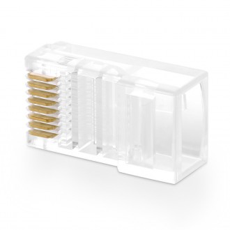Ugreen 100x koncovka zástrčky RJ45 8P8C (UTP kat. 5 / kat. 5e) průhledná (NW110)