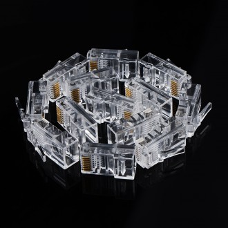 Ugreen 100x koncovka zástrčky RJ45 8P8C (UTP kat. 5 / kat. 5e) průhledná (NW110)