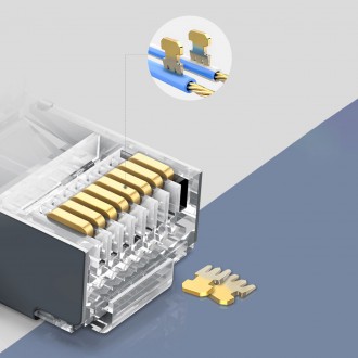 Ugreen 10x koncovka RJ45 8P8C (UTP kat. 6 / kat. 5 / kat. 5e) stříbrná (NW111)