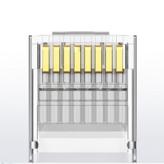 Ugreen 10x koncovka RJ45 8P8C (UTP kat. 6 / kat. 5 / kat. 5e) stříbrná (NW111)