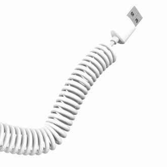 [RETURNED ITEM] Dudao car kit charger 2x USB 2.4A + cable USB 3in1 Lightning / Type C / micro USB cable white (R7 white)