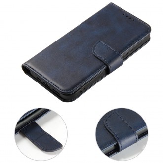 Magnetické pouzdro na kryt Samsung Galaxy A54 5G s odklápěcím stojánkem na peněženku modré