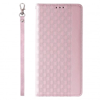 Magnet Strap Case Case For Samsung Galaxy A34 5G Flip Wallet Mini Lanyard Stand Pink