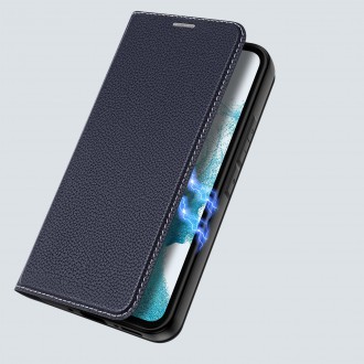 Pouzdro Dux Ducis Skin X2 pro Samsung Galaxy A54 5G flip cover stojánek na peněženku modrý