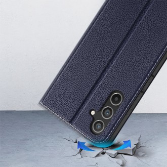 Pouzdro Dux Ducis Skin X2 pro Samsung Galaxy A54 5G flip cover stojánek na peněženku modrý
