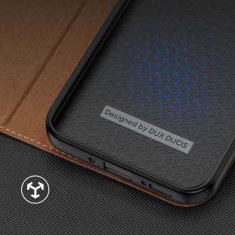 Pouzdro Dux Ducis Skin X2 pro Samsung Galaxy A54 5G flip cover stojánek na peněženku hnědé