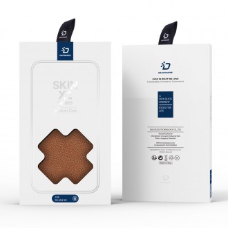 Pouzdro Dux Ducis Skin X2 pro Samsung Galaxy A54 5G flip cover stojánek na peněženku hnědé