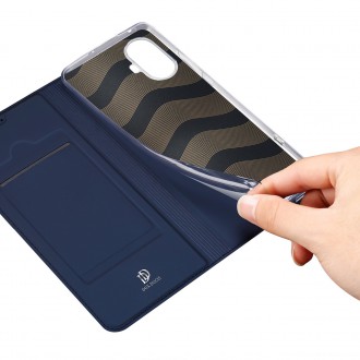 Dux Ducis Skin Pro pouzdro pro Realme 10 Pro+ flip cover card stojánek na peněženku modrý