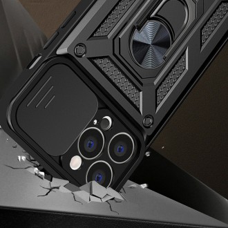 Pouzdro Hybrid Armor Camshield pro Vivo X80 Lite / Vivo V25 Armor Case s krytem fotoaparátu černé