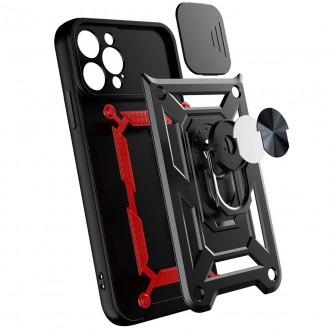 Pouzdro Hybrid Armor Camshield pro Vivo X80 Lite / Vivo V25 Armor Case s krytem fotoaparátu černé