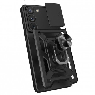 Pouzdro Hybrid Armor Camshield pro Samsung Galaxy A34 5G pancéřové pouzdro s krytem fotoaparátu růžové