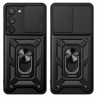 Pouzdro Hybrid Armor Camshield pro Samsung Galaxy A14 pancéřové pouzdro s krytem fotoaparátu modré