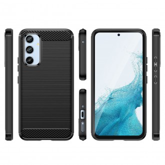 Carbon Case pro Samsung Galaxy A54 5G flexibilní silikonový karbonový kryt černý