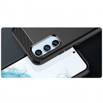 Carbon Case pro Samsung Galaxy A54 5G flexibilní silikonový karbonový kryt černý