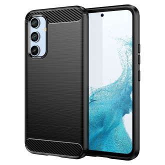 Carbon Case pro Samsung Galaxy A54 5G flexibilní silikonový karbonový kryt modrý