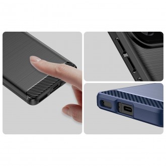 Pouzdro Carbon Case pro Xiaomi 13 Pro flexibilní silikonový karbonový kryt černý