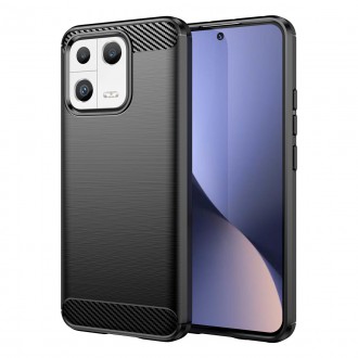 Pouzdro Carbon Case pro Xiaomi 13 flexibilní silikonový karbonový kryt černý