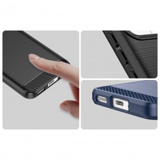 Pouzdro Carbon Case pro Xiaomi 13 flexibilní silikonový karbonový kryt černý