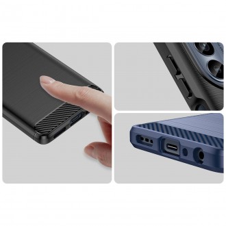 Carbon Case pro Motorola Moto G62 5G flexibilní silikonový karbonový kryt černý