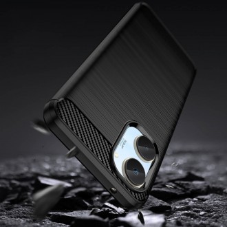 Carbon Case pouzdro pro Realme 10 flexibilní silikonový karbonový kryt černý