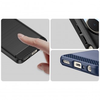 Carbon Case pouzdro pro Realme 10 flexibilní silikonový karbonový kryt černý