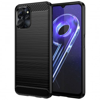 Karbonové pouzdro pro Realme 10 5G / Realme 9i 5G flexibilní silikonový karbonový kryt černý