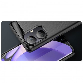 Pouzdro Carbon Case pro Realme 10 Pro+ flexibilní silikonový karbonový kryt černý