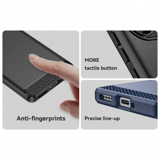 Pouzdro Carbon Case pro Realme 10 Pro+ flexibilní silikonový karbonový kryt černý