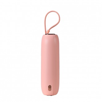 Powerbanka Joyroom 10000mAh Colorful Series 22,5W se 2 vestavěnými USB C a Lightning kabely růžové (JR-L012)