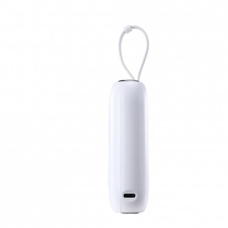 Powerbanka Joyroom 10000mAh Colorful Series 22,5W se 2 vestavěnými USB C a Lightning kabely bílá (JR-L012)