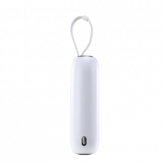 Powerbanka Joyroom 10000mAh Colorful Series 22,5W se 2 vestavěnými USB C a Lightning kabely bílá (JR-L012)