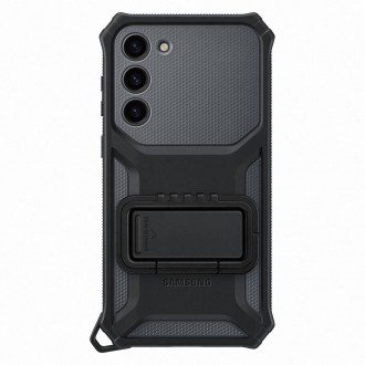 Pouzdro Samsung Rugged Gadget pro Samsung Galaxy S23+ Rugged Cover Ring Holder Stand Grey (EF-RS916CBEGWW)