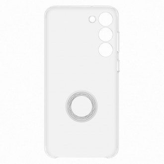 Pouzdro Samsung Clear Gadget Case pro Samsung Galaxy S23+ stojánek na krycí kroužek průhledný (EF-XS916CTEGWW)