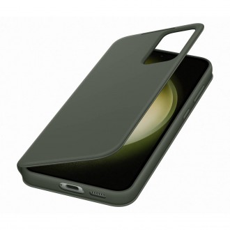 Pouzdro Samsung Smart View Wallet pro Samsung Galaxy S23+ Kryt s Smart Flip Window Card Wallet khaki (EF-ZS916CGEGWW)
