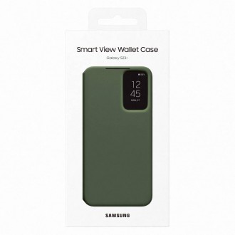 Pouzdro Samsung Smart View Wallet pro Samsung Galaxy S23+ Kryt s Smart Flip Window Card Wallet khaki (EF-ZS916CGEGWW)