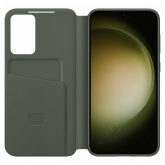 Pouzdro Samsung Smart View Wallet pro Samsung Galaxy S23+ Kryt s Smart Flip Window Card Wallet khaki (EF-ZS916CGEGWW)
