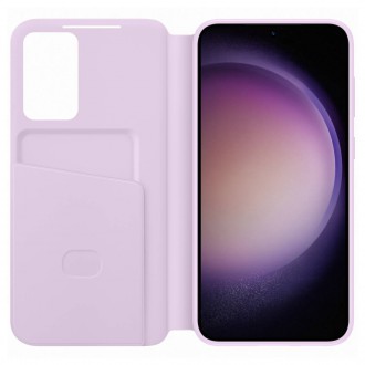 Pouzdro Samsung Smart View Wallet pro Samsung Galaxy S23+ Kryt s peněženkou Smart Flip Window Card Wallet Lilac (EF-ZS916CVEGWW)