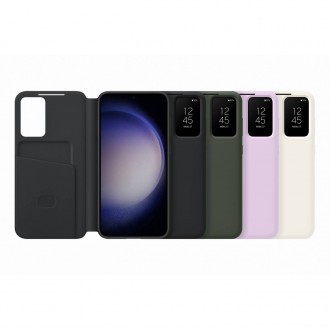 Pouzdro Samsung Smart View Wallet pro Samsung Galaxy S23+ Kryt s peněženkou Smart Flip Window Card Wallet Lilac (EF-ZS916CVEGWW)