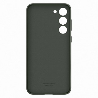 [RETURNED ITEM] Pouzdro Samsung Leather Cover pro Samsung Galaxy S23+ pouzdro z přírodní kůže zelené (EF-VS916LGEGWW)