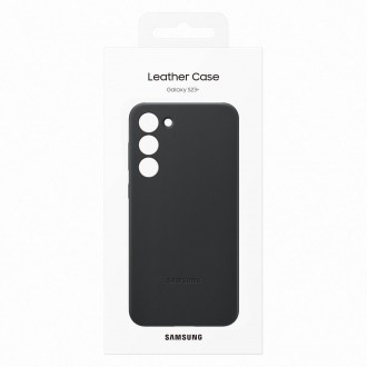 Pouzdro Samsung Leather Cover pro Samsung Galaxy S23+ pouzdro z přírodní kůže černé (EF-VS916LBEGWW)