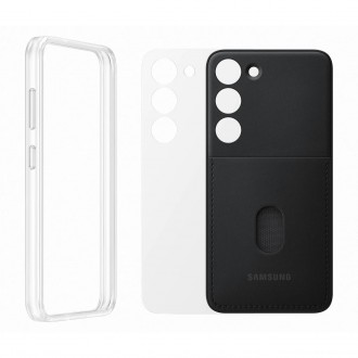 Pouzdro Samsung Frame Cover pro pouzdro Samsung Galaxy S23 s výměnnými zadními stranami černé (EF-MS911CBEGWW)