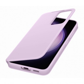 Pouzdro Samsung Smart View Wallet pro Samsung Galaxy S23 Cover with Smart Flip Window Card Wallet Lilac (EF-ZS911CVEGWW)