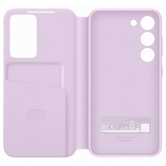 Pouzdro Samsung Smart View Wallet pro Samsung Galaxy S23 Cover with Smart Flip Window Card Wallet Lilac (EF-ZS911CVEGWW)