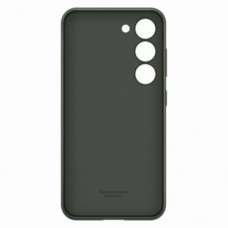 Pouzdro Samsung Leather Cover pro Samsung Galaxy S23 pouzdro z přírodní kůže zelené (EF-VS911LGEGWW)