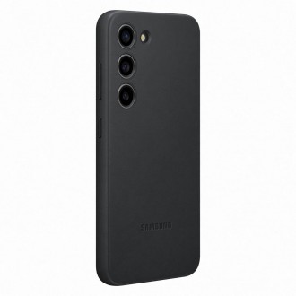Pouzdro Samsung Leather Cover pro Samsung Galaxy S23 pouzdro z pravé kůže černé (EF-VS911LBEGWW)