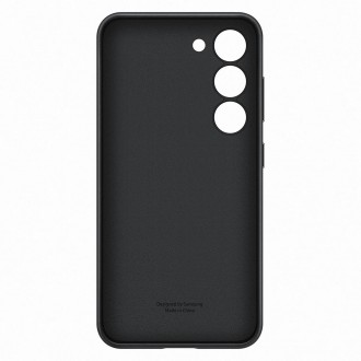 Pouzdro Samsung Leather Cover pro Samsung Galaxy S23 pouzdro z pravé kůže černé (EF-VS911LBEGWW)