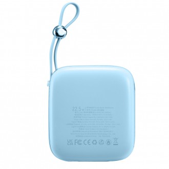 Powerbanka Joyroom 10000mAh Jelly Series 22,5W s vestavěným USB C kabelem modrý (JR-L002)